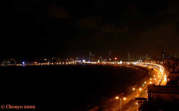 Bombay Marine Drive de nuit