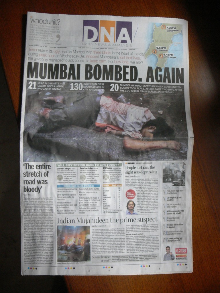 Mumbai DNA 13 juillet 2011